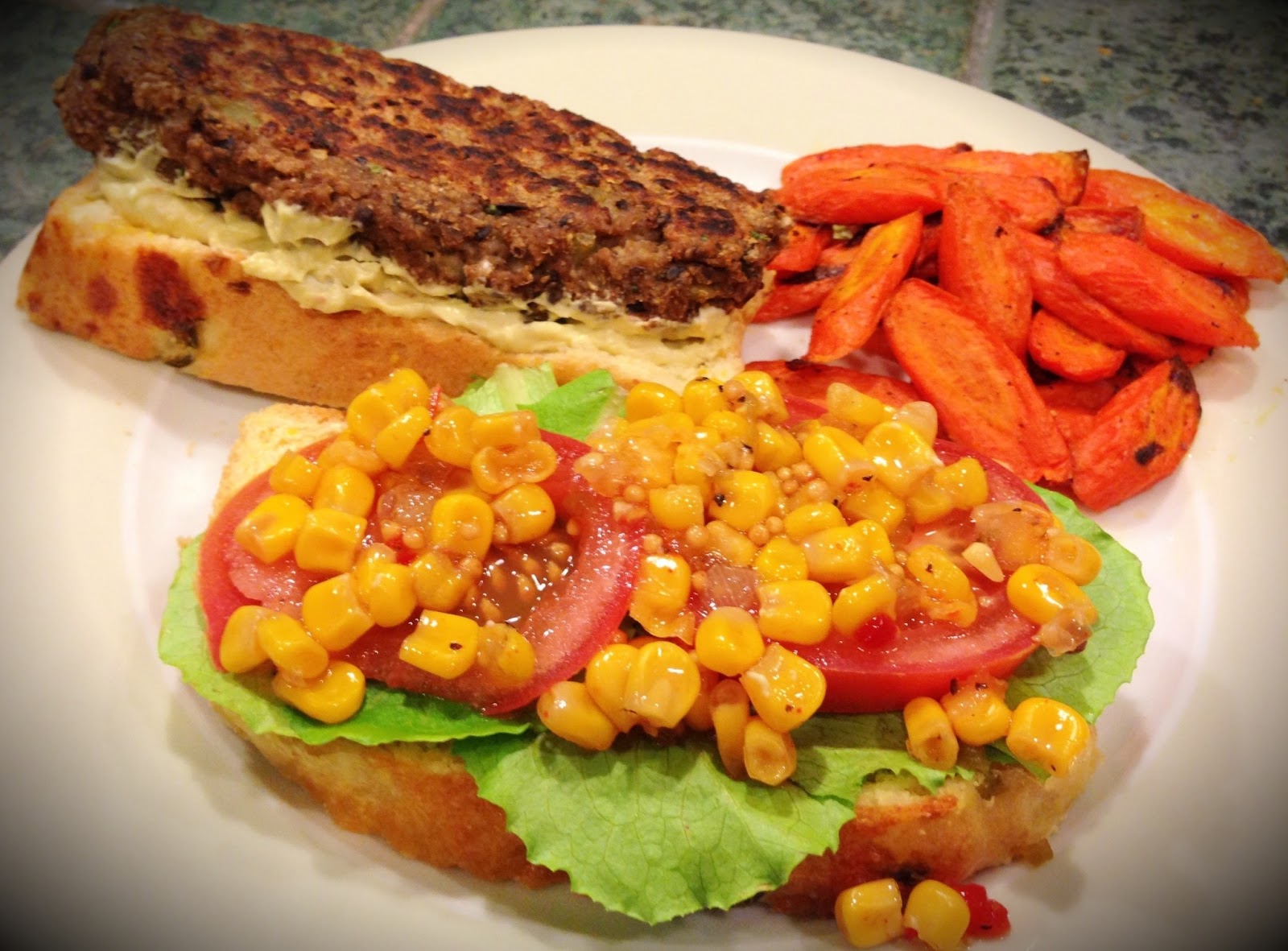 Yummy Fixins: Black Bean Mushroom Burgers