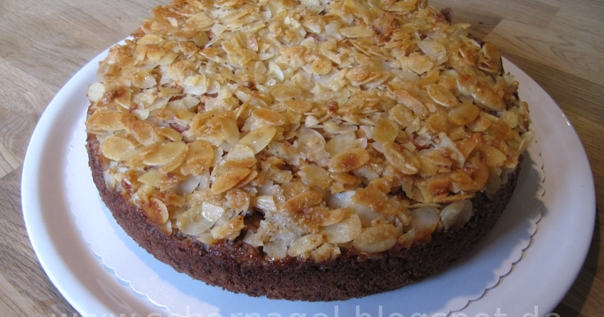 schneller Apfel-Schoko-Mandelkuchen