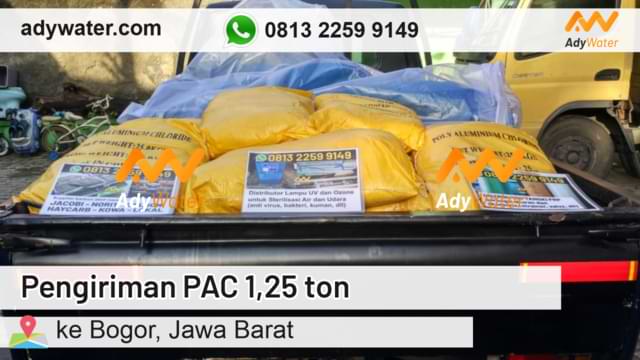 Ady Water Pengiriman PAC 1,25 ton ke Bogor - Jual Koagulan PAC Penjernih Air di Jakarta