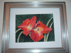 Diana M Davis Watercolor: Daylily Watercolor on Masa Paper