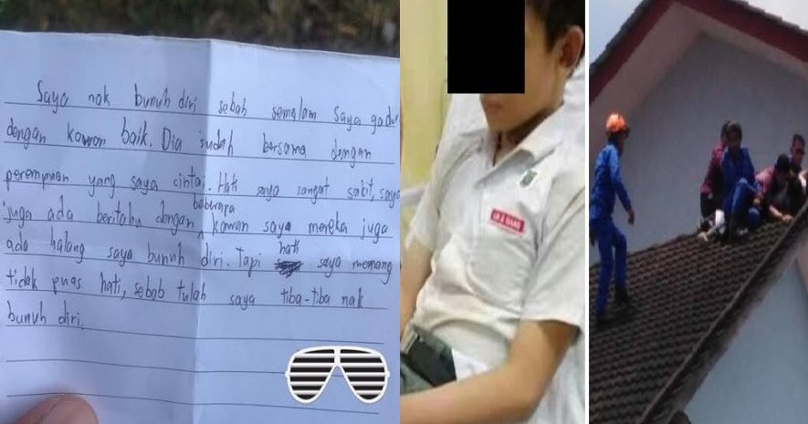 Budak sekolah terjun bangunan