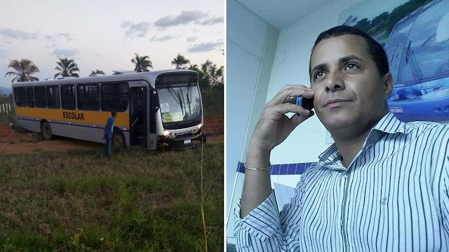 Motorista de escolar é morto a tiros no Tombador, em Jacobina; alunos pularam do ônibus