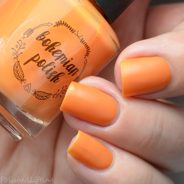 orange matte nail polish