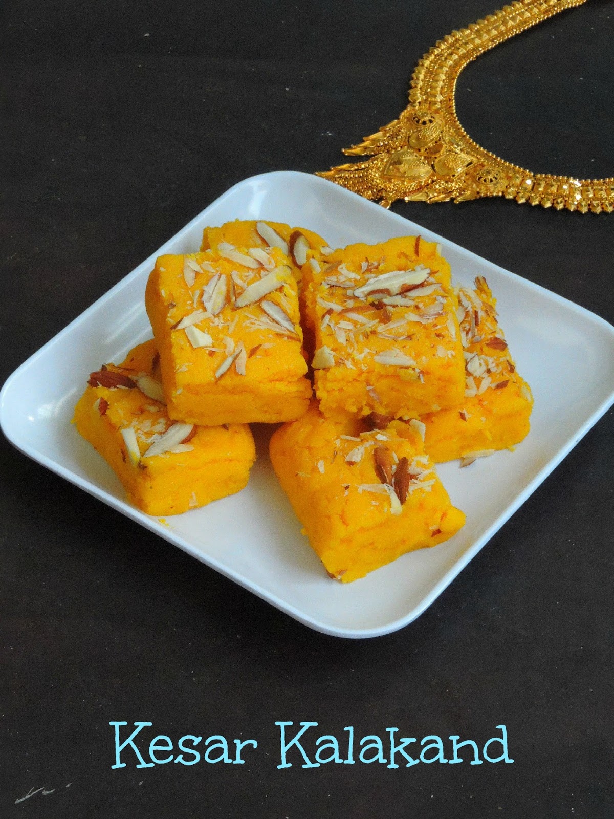 Kesar Kalakand Priya's Versatile Recipes: Kesar Kalakand/Easy Saffron Ricotta Cheese