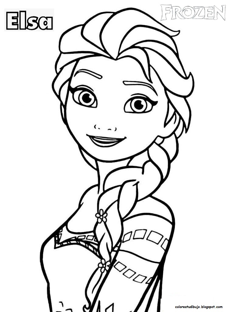 Dibujo De Elsa De Frozen Para Colorear Y Pintar Colorea Tus Dibujos