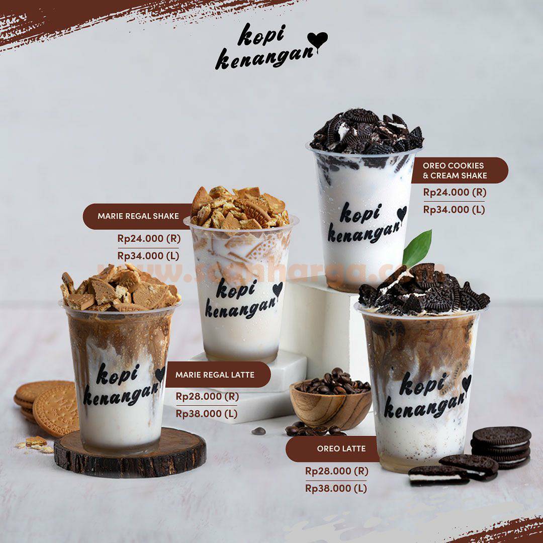 Baru Kopi Kenangan Seri Minuman Biskuit Varian Oreo Latte Marie Regal Scanharga