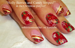 nail christmas nails xmas designs diy easy december holiday holly short gold beginners moses robin candy tutorials snowflakes fun berries
