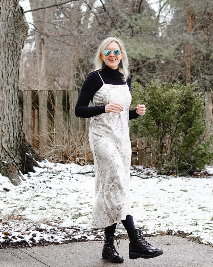 How to Wear a Slipdress in Winter - Doused in Pink