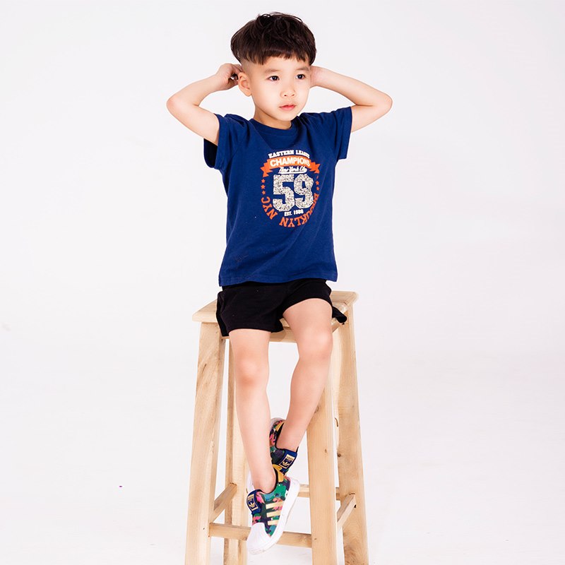 Unicorn Kids Áo phông cộc tay bé trai hình chữ số nhiều size