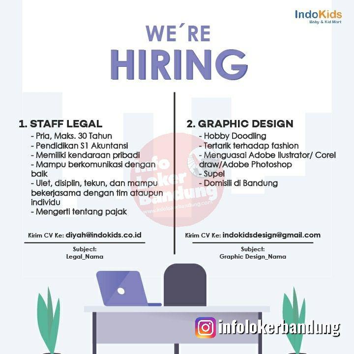 Lowongan Kerja Staf Legal & Graphic Design Indokids Baby & Kid Mart Bandung Juli 2019