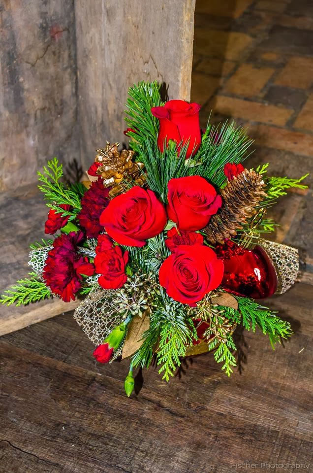 Bank of Flowers Christmas Flower Arrangements