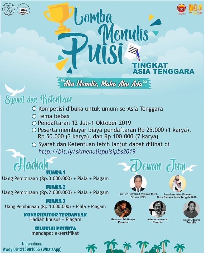 Lomba Menulis Puisi Tingkat Asia Tenggara 2019 di UNS