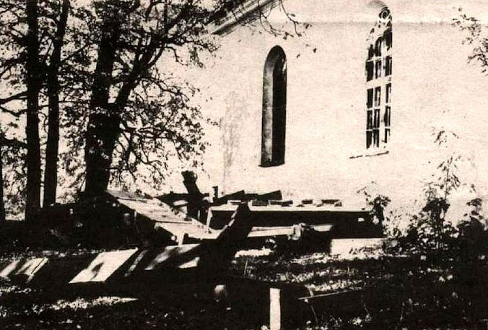 Izpostītā Valles baznīca. 1960-to gadu otrā puse
