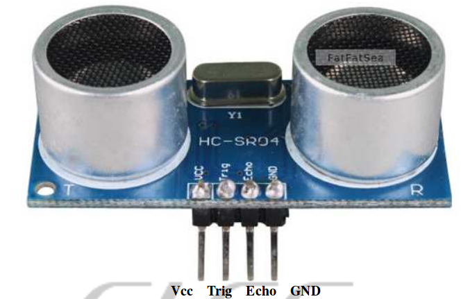 Demo 37: Display distance measured by ultrasonic sensor using module 7-segment-LED-N-Digits