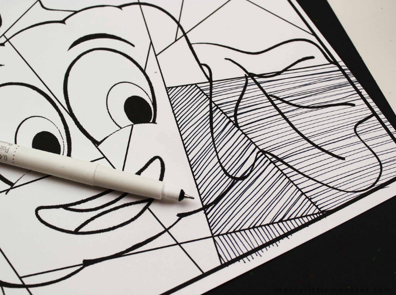 Add lines to your spookley the square pumpkin coloring sheet