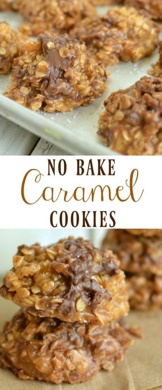 No Bake Caramel Cookies Onionringandthings
