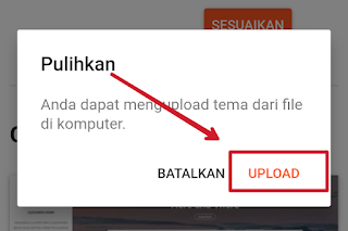 Cara mengganti template blog di blogger terbaru lewat hp android beserta gambar screenshot, 