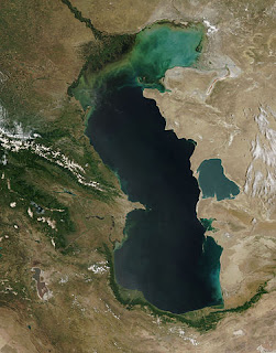 Satellite image of Caspian Sea
