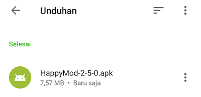 unduh happymod selesai