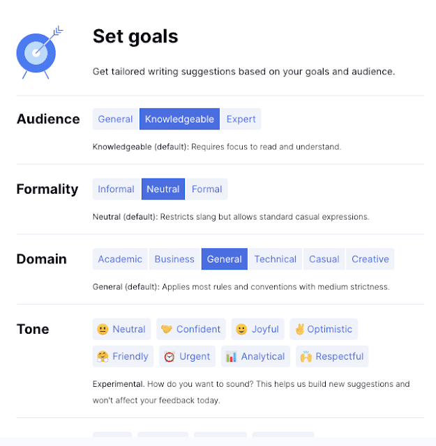 Goal Grammarly