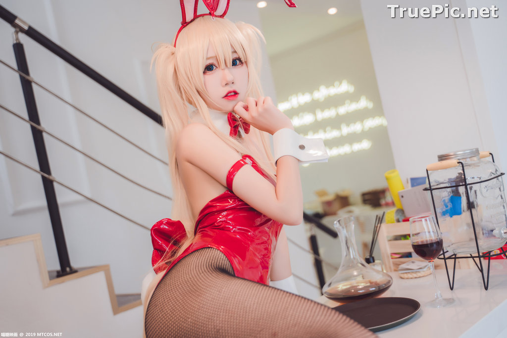 Image [MTCos] 喵糖映画 Vol.021 – Chinese Cute Model – Red Bunny Girl Cosplay - TruePic.net - Picture-23