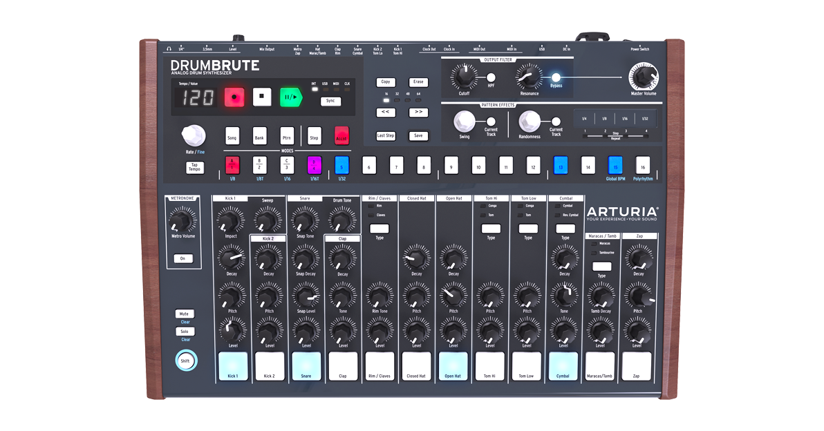 Arturia DrumBrute, Behringer Drum Machine A new era of analog drum