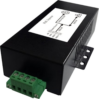 10 Gigabit Industrial Ethernet PoE Injector mit 12V oder 24V Eingangsspannung