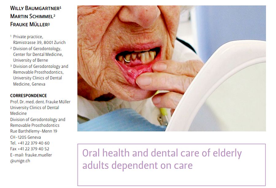 PDF Oral health and dental care of elderly adults dependent on care