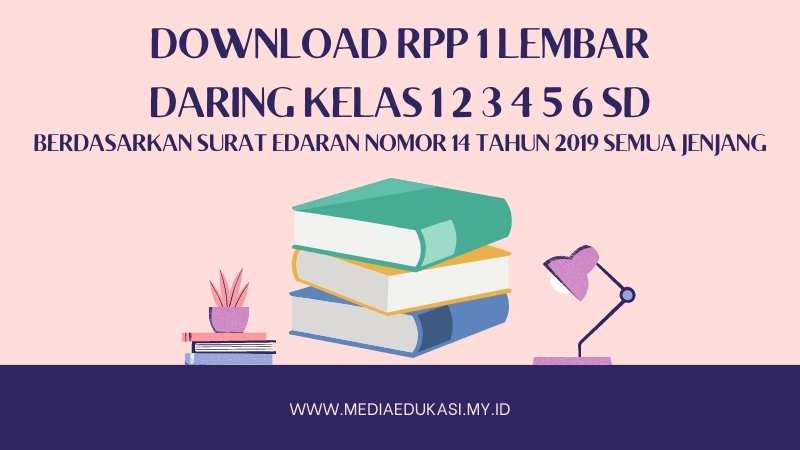 Download RPP 1 Lembar Daring Kelas 1 2 3 4 5 6 SD/MI Berdasarkan Surat Edaran Nomor 14 Tahun 2019 Pertemuan 1