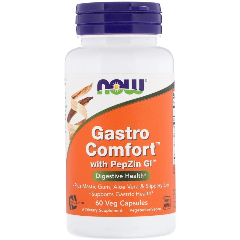 Now Foods, Gastro Comfort с PepZin GI, 60 растительных капсул