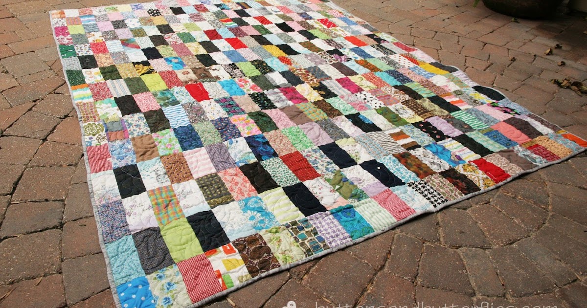 Buttons and Butterflies Vintage Coin {Quilt}