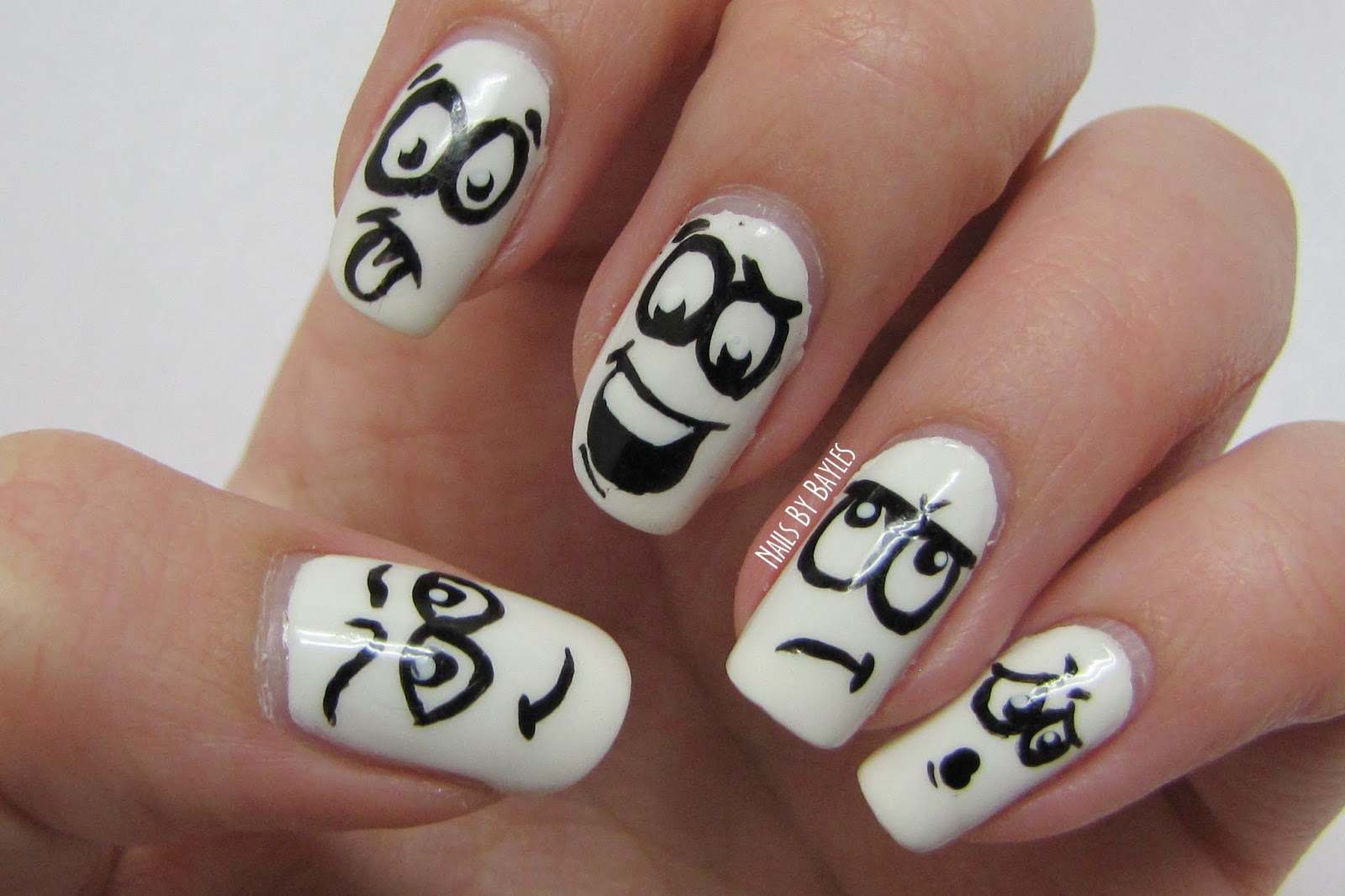 Nails By Bayles Silly Faces Nail Art