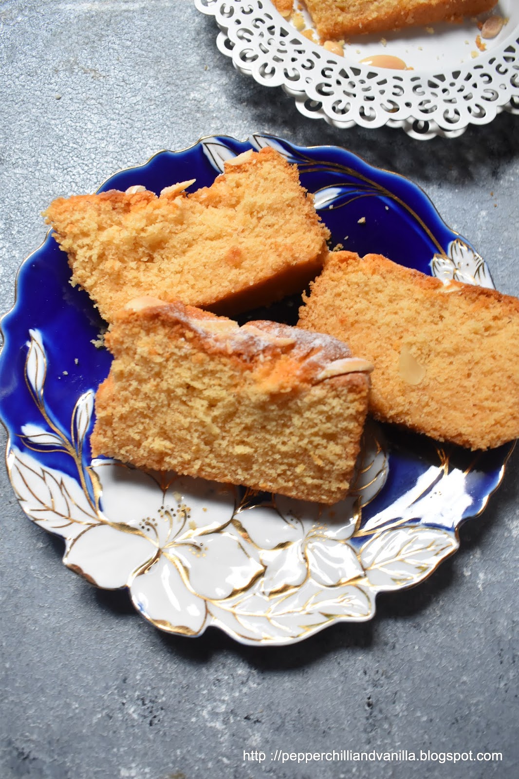 Eggless Almond Loaf /Eggless Almond Loaf Cake Pepper, Chilli and Vanilla