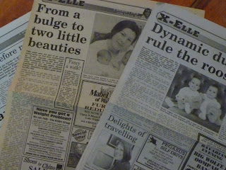 Copies of newspaper articles