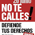 Manifestación por los recortes en Madrid. 20 de junio. 'No te calles!