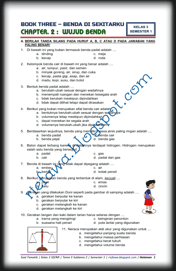 Soal Tema 3 Kelas 2 Revisi 2018
