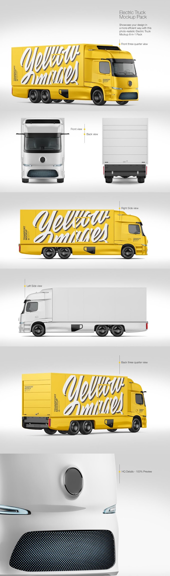 Download Electric Truck Mockup Pack Yellowimages Mockups