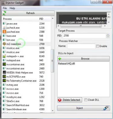 Gadget DLL İnjector Programı İndir
