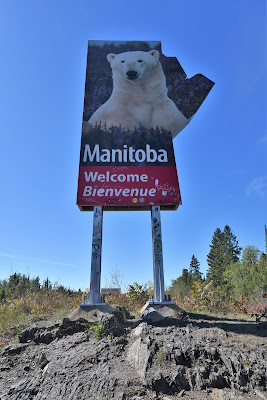 Welcome to Manitoba Sign near Ontario border.