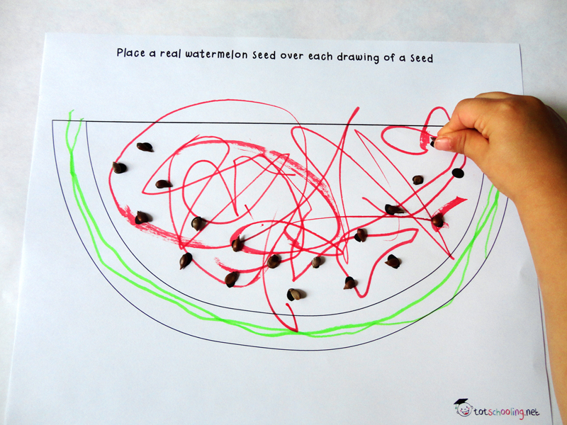 Watermelon Seed Fine Motor Activities Totschooling Toddler