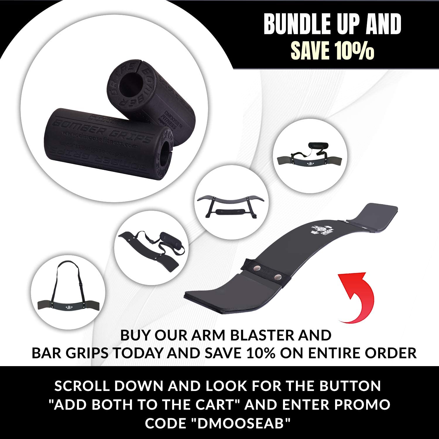 Health and Sport Promotions DMoose Fitness Arm Curl Blaster for Bicep