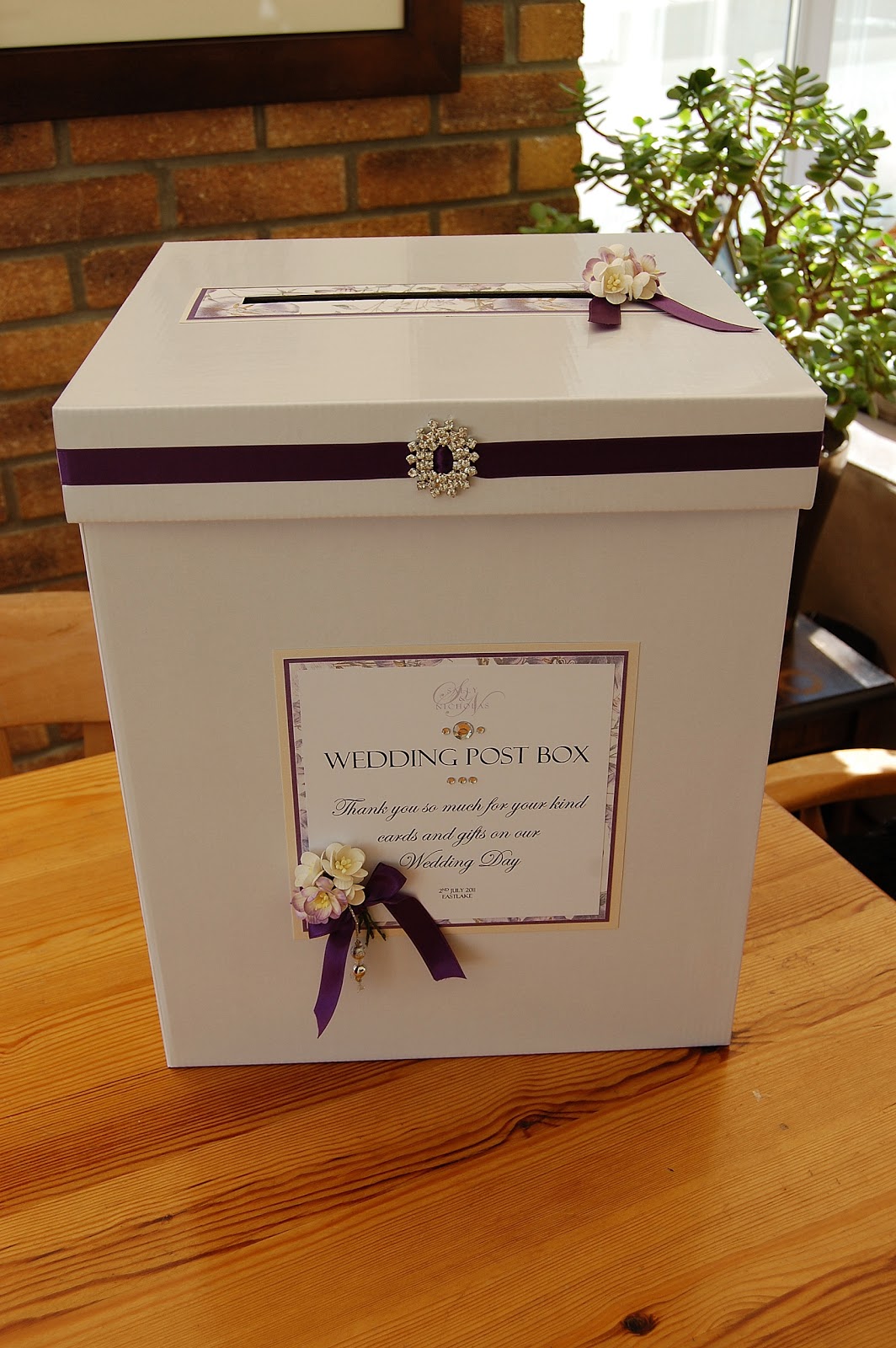 Paper is BLISS WEDDING POST BOX