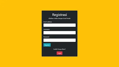 Form Registrasi Desktop