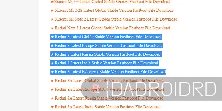 Cara Flash Fastboot Redmi 8 Olive Dadroidrd