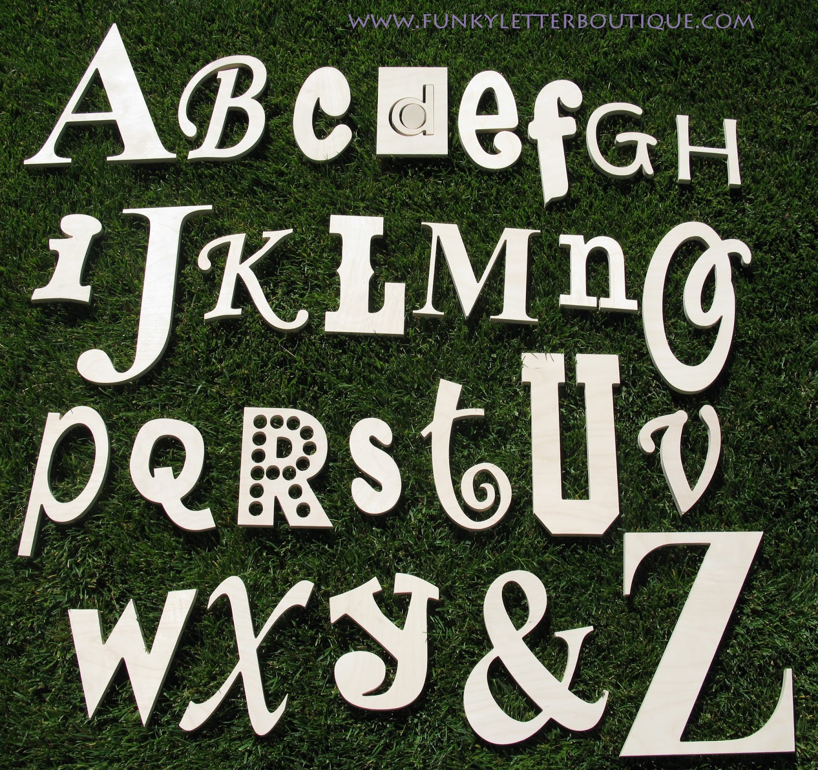 The Funky Letter Boutique: DIY Alphabet Wall Letter Set... Huge hit on