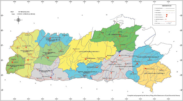 Map of Meghalaya