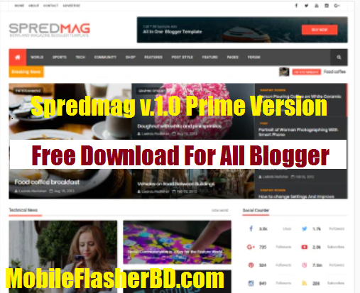 Blogger 2020 Prime Spredmag v1.0 Template Latest Update Removed Footer Credit Free Download