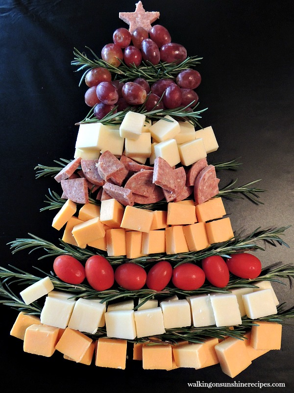 Recipe: Christmas Tree Cheese Board Platter - Walking on Sunshine