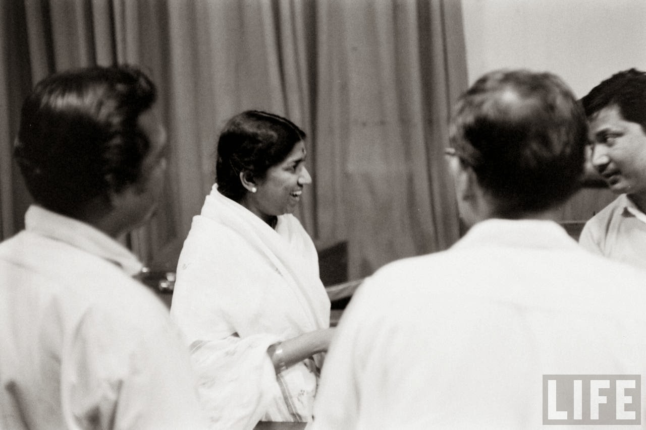 Lata Mangeshkar in Recording Studio - 1963