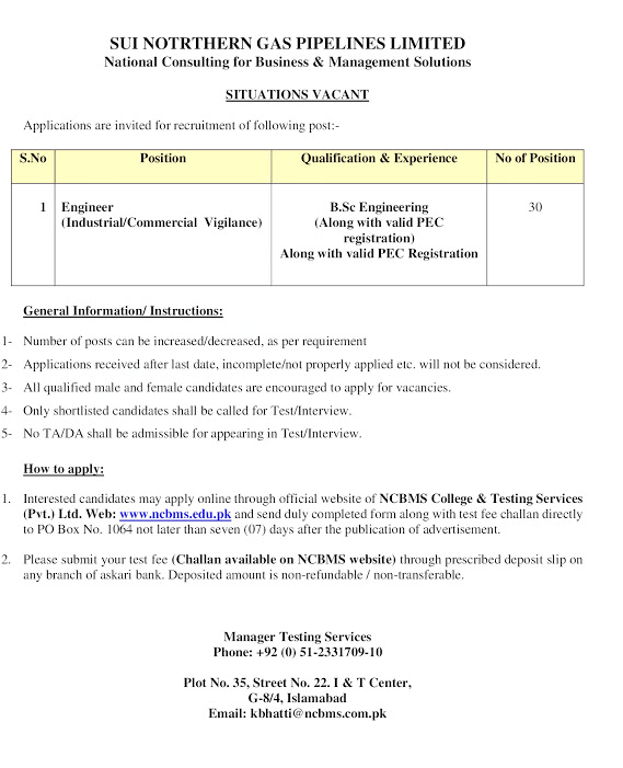 www.ncbms.edu.pk - Sui Gas Jobs 2021 - SNGPL Jobs 2021 - Sui Northern Gas Pipelines Limited Jobs 2021 www.ncbms.edu.pk - Sui Gas Jobs 2021 - SNGPL Jobs 2021 - Sui Northern Gas Pipelines Limited Jobs 2021